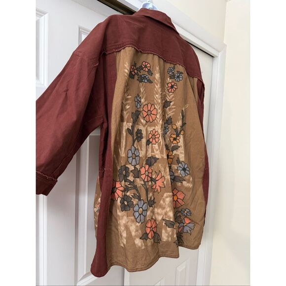 Free People Burgundy and Brown Kimono - Picture 8 of 11